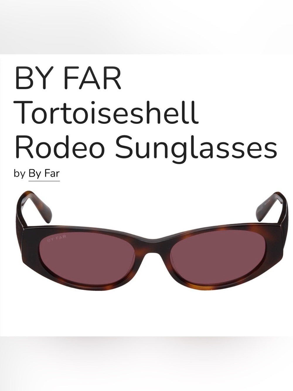BY FAR Tortoiseshell Rodeo Sunglasses - Picture 15 of 15